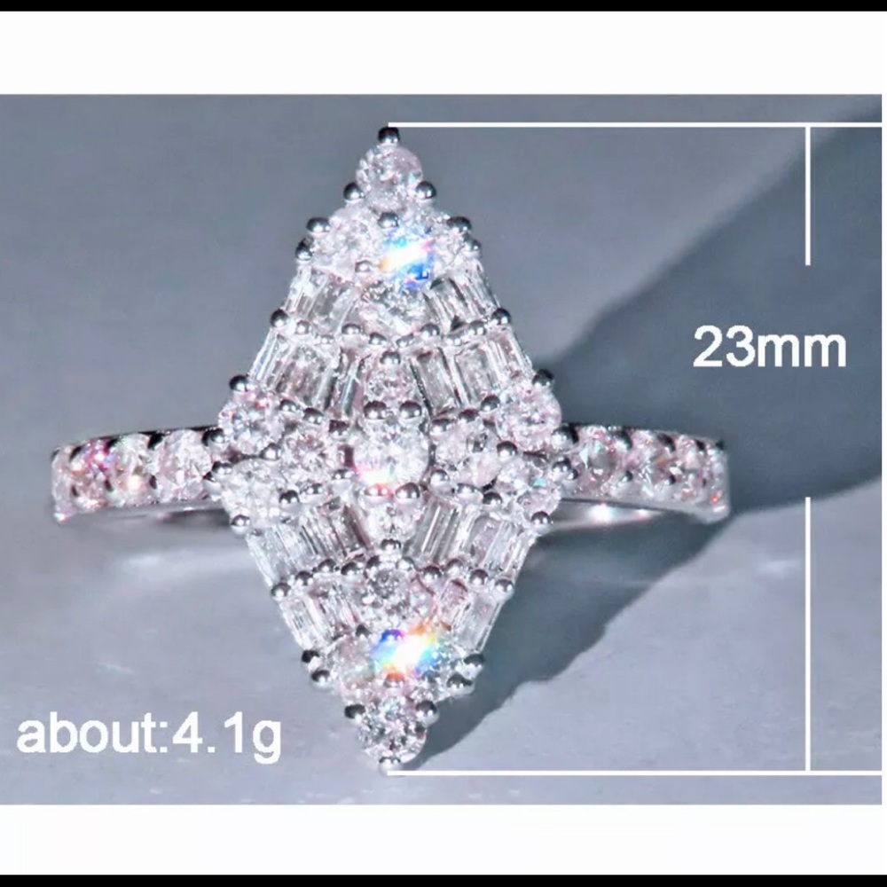NWT White Sapphire Marquis Ring - Picture 5 of 5